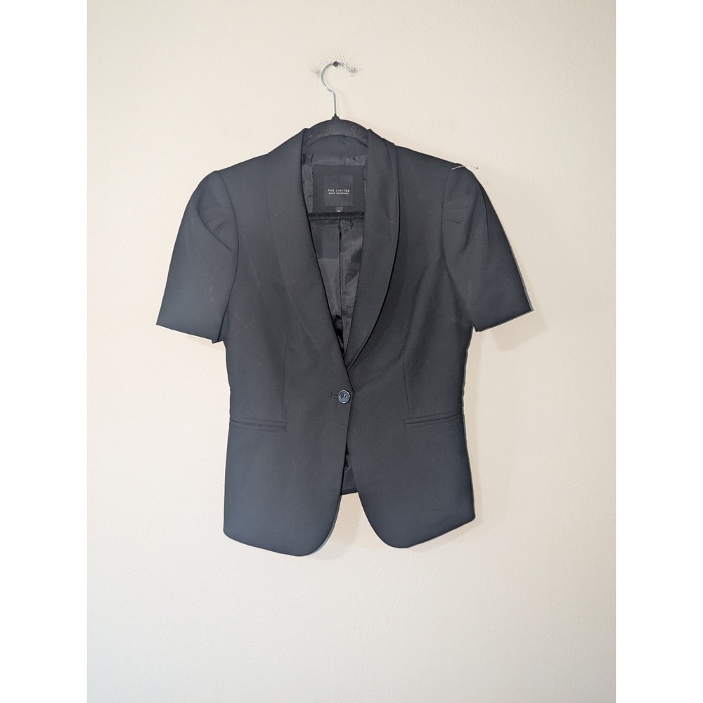 XS The Limited Black Collection Short Sleeve One Button Blazer